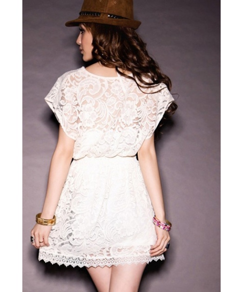 White Korean Fashion Women V-neck Cute Korean Fashion Lace Sleeveless ...